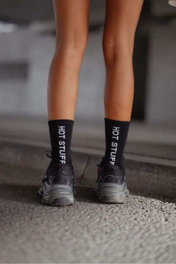 Medias de algodón Femenino HOT STUFF de color negro