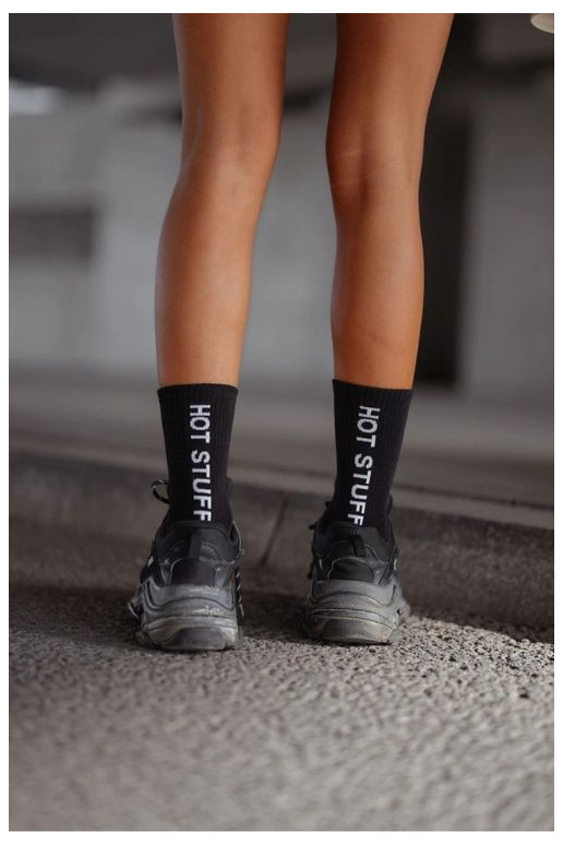 Medias de algodón Femenino HOT STUFF de color negro