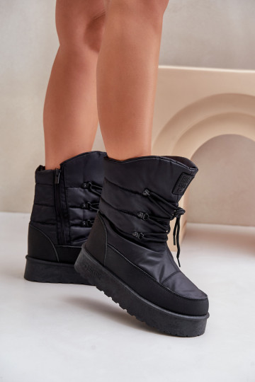 Botas de nieve con una plataforma Al castillo Big Star OO274884 de color negro 2