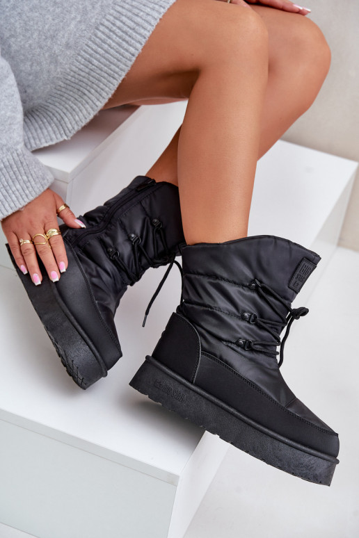 Botas de nieve con una plataforma Al castillo Big Star OO274884 de color negro