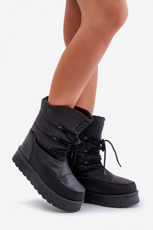 Botas de nieve con una plataforma Al castillo Big Star OO274884 de color negro