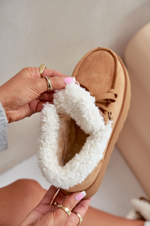 Botas de nieve Femenino con una plataforma con un abrigo de piel Typu Branek color marrón Ciabellae