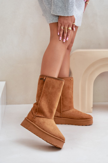 Alto Botas de nieve con una plataforma Big Star OO274893 color marrón 2