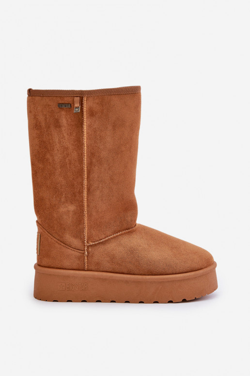 Alto Botas de nieve con una plataforma Big Star OO274893 color marrón