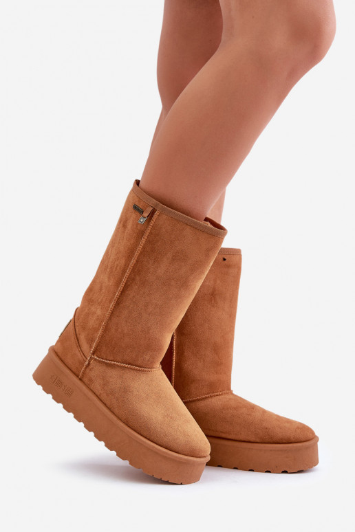 Alto Botas de nieve con una plataforma Big Star OO274893 color marrón