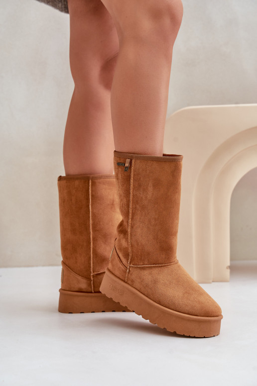 Alto Botas de nieve con una plataforma Big Star OO274893 color marrón