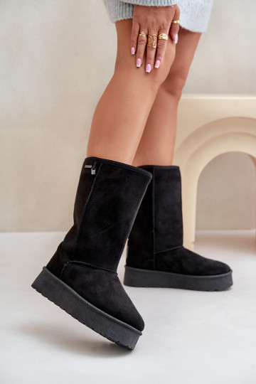 Alto Botas de nieve con una plataforma Big Star OO274895 de color negro