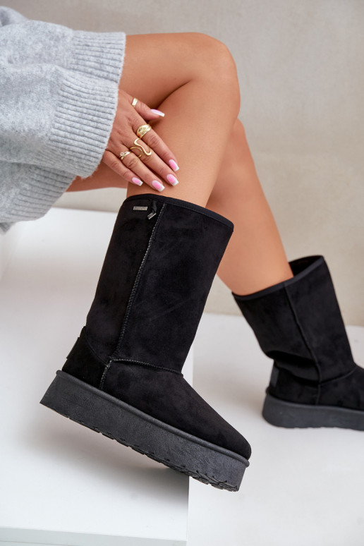 Alto Botas de nieve con una plataforma Big Star OO274895 de color negro Alto Botas de nieve con una plataforma Big Star OO274895 de color negro