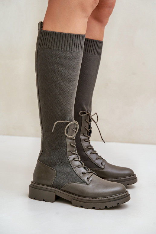 Un modelo convincente botas Ze SkarpetkoAą CholeAką de color caqui Iranel Un modelo convincente botas Ze SkarpetkoAą CholeAką de color caqui Iranel