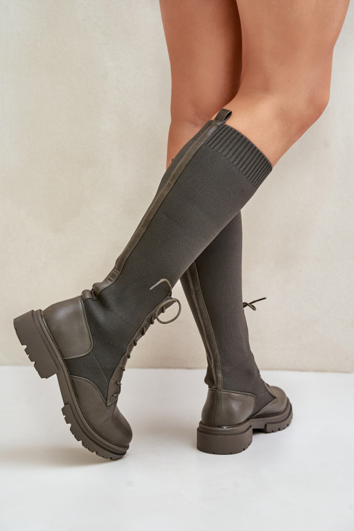 Un modelo convincente botas Ze SkarpetkoAą CholeAką de color caqui Iranel Un modelo convincente botas Ze SkarpetkoAą CholeAką de color caqui Iranel