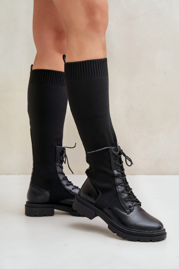 Un modelo convincente botas Ze SkarpetkoAą CholeAką de color negro Iranel 2