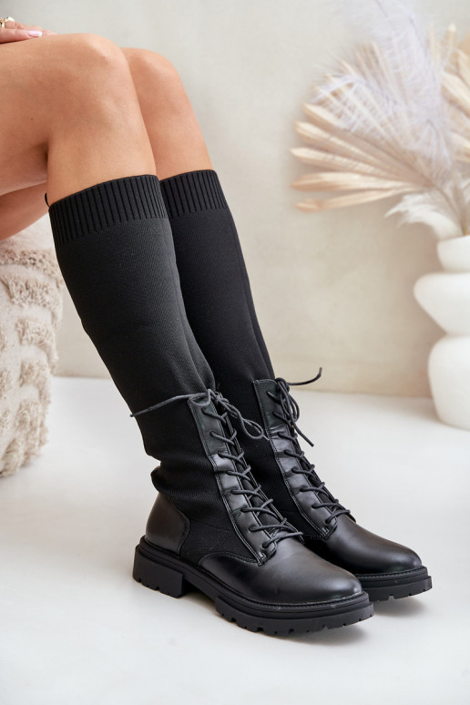 Un modelo convincente botas Ze SkarpetkoAą CholeAką de color negro Iranel Un modelo convincente botas Ze SkarpetkoAą CholeAką de color negro Iranel