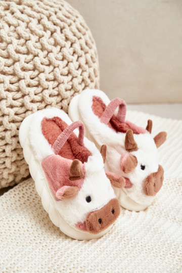 Infantil con un abrigo de piel Zapatillas con un tema KroAy color rosa Tamorrin 2