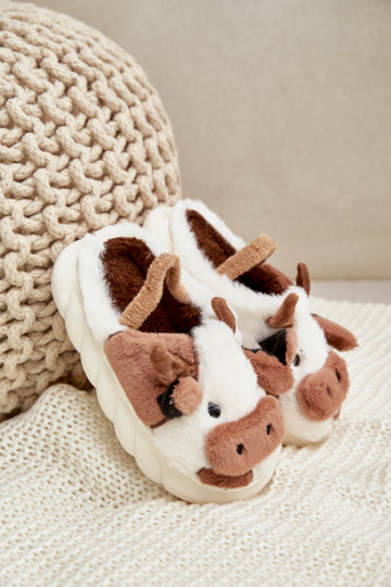 Infantil con un abrigo de piel Zapatillas con un tema KroAy color marrón Tamorrin 2