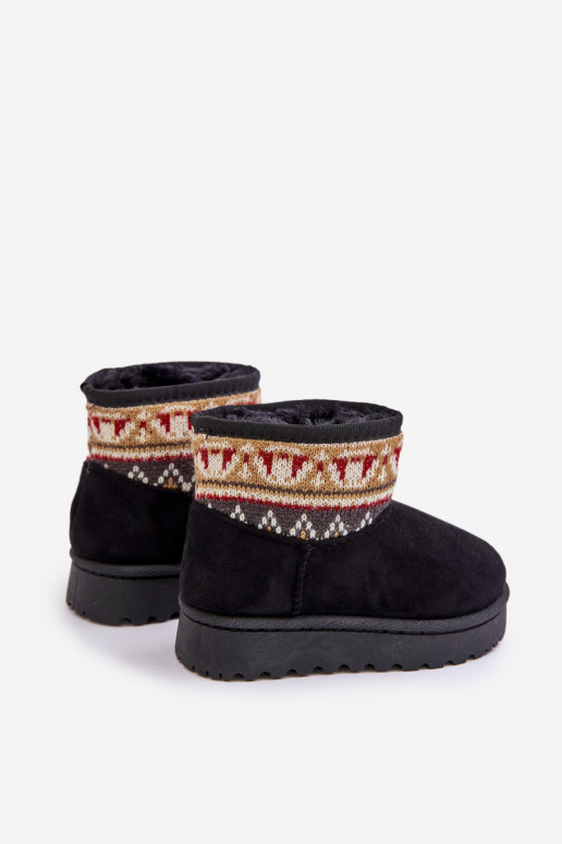 Un modelo convincente Botas de nieve Infantil con escritos calentamiento con pelo dentro de color negro Mirirae Un modelo convincente Botas de nieve Infantil con escritos calentamiento con pelo dentro de color negro Mirirae