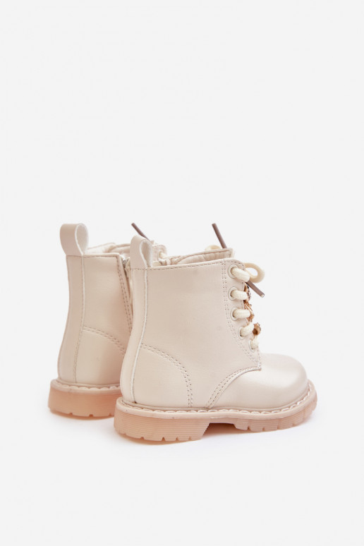 calentamiento Botas Infantil con oso Al castillo beige Enchanta