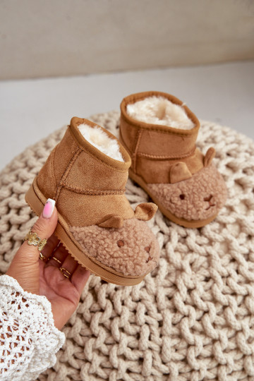 Botas de nieve cálidas para niños. Lamy color marrón Esandira