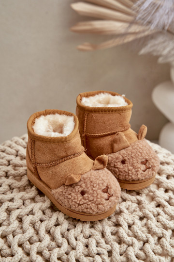 Botas de nieve cálidas para niños. Lamy color marrón Esandira 2