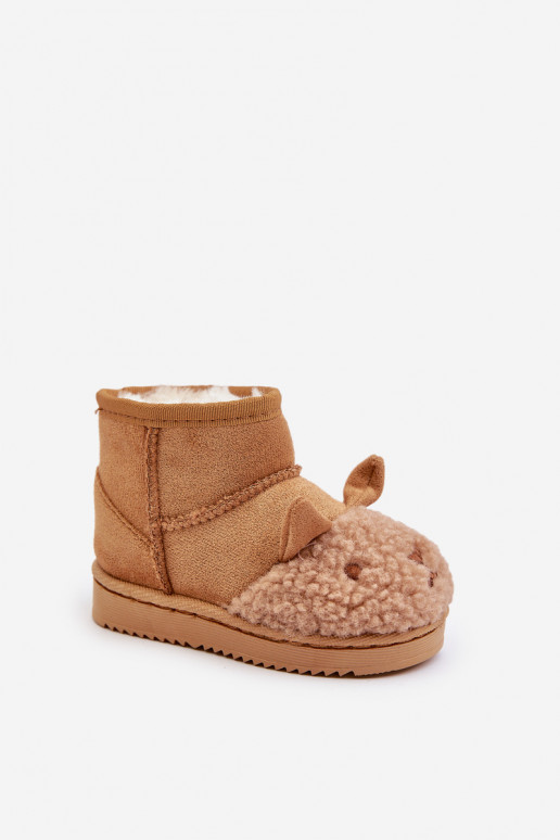 Botas de nieve cálidas para niños. Lamy color marrón Esandira