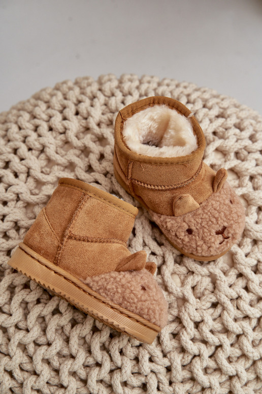 Botas de nieve cálidas para niños. Lamy color marrón Esandira