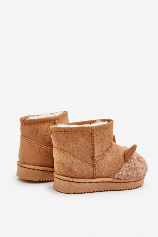 Botas de nieve cálidas para niños. Lamy color marrón Esandira