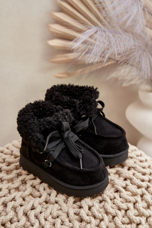 Botas de nieve Botas Infantil calentamiento con pelo dentro de color negro Adelane