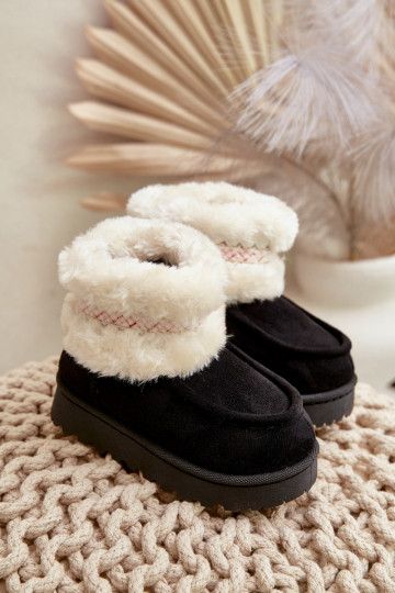 Botas de nieve Botas Infantil con un abrigo de piel I Un ejemplo de color negro Melefia 2