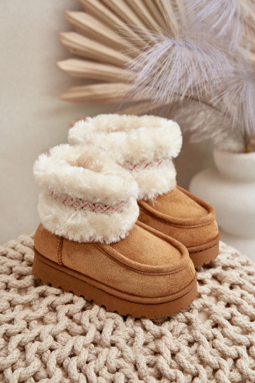 Botas de nieve Botas Infantil con un abrigo de piel I Un ejemplo color marrón Melefia 2