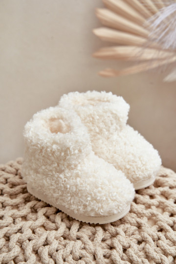 Botas Botas de nieve Infantil con un abrigo de piel Typu Baranek color marfil Mevael 2