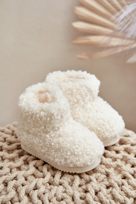 Botas Botas de nieve Infantil con un abrigo de piel Typu Baranek color marfil Mevael