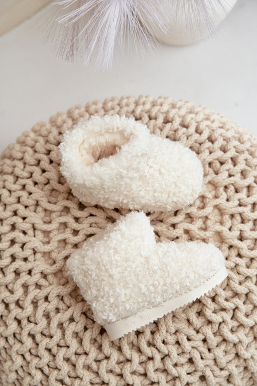 Botas Botas de nieve Infantil con un abrigo de piel Typu Baranek color marfil Mevael