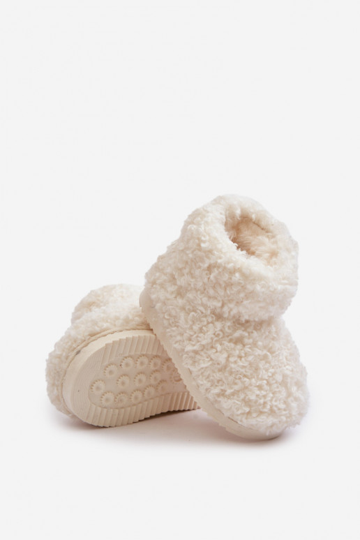 Botas Botas de nieve Infantil con un abrigo de piel Typu Baranek color marfil Mevael