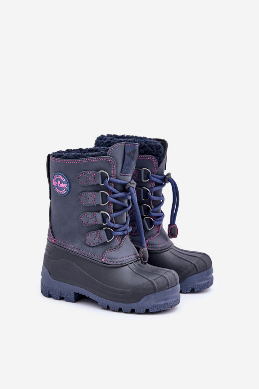Alto cálido Botas de nieve Infantil con cierre a presión Lee Cooper LCJ-24-44-2843K azul oscuro Alto cálido Botas de nieve Infantil con cierre a presión Lee Cooper LCJ-24-44-2843K azul oscuro