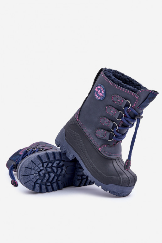 Alto cálido Botas de nieve Infantil con cierre a presión Lee Cooper LCJ-24-44-2843K azul oscuro Alto cálido Botas de nieve Infantil con cierre a presión Lee Cooper LCJ-24-44-2843K azul oscuro