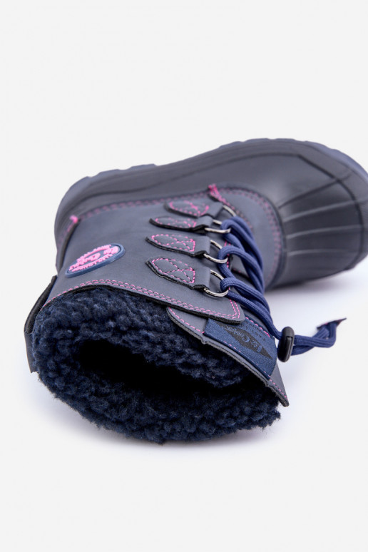 Alto cálido Botas de nieve Infantil con cierre a presión Lee Cooper LCJ-24-44-2843K azul oscuro Alto cálido Botas de nieve Infantil con cierre a presión Lee Cooper LCJ-24-44-2843K azul oscuro