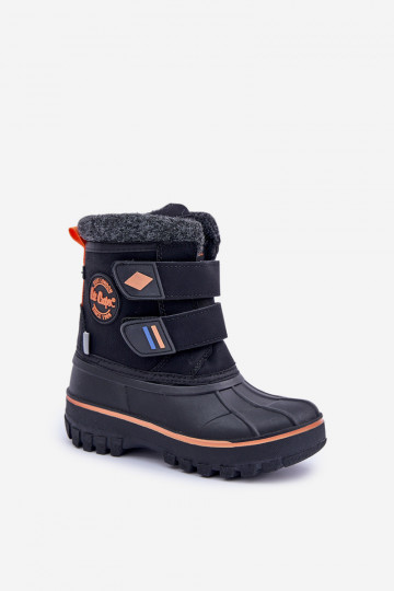 Botas de nieve Infantil con sujetadores adhesivos Lee Cooper LCJ-24-44-2865K de color negro