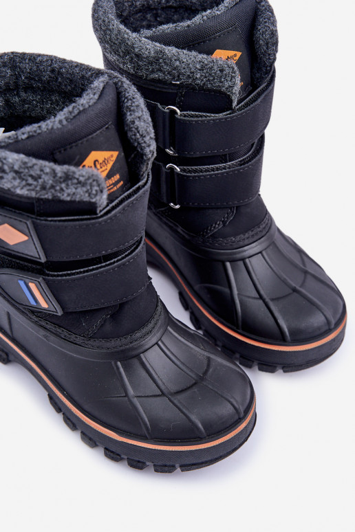 Botas de nieve Infantil con sujetadores adhesivos Lee Cooper LCJ-24-44-2865K de color negro