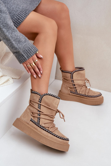 Botas de nieve Femenino Z Haftem con una plataforma color marrón Activadoleris