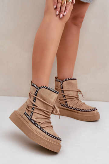 Botas de nieve Femenino Z Haftem con una plataforma color marrón Activadoleris 2