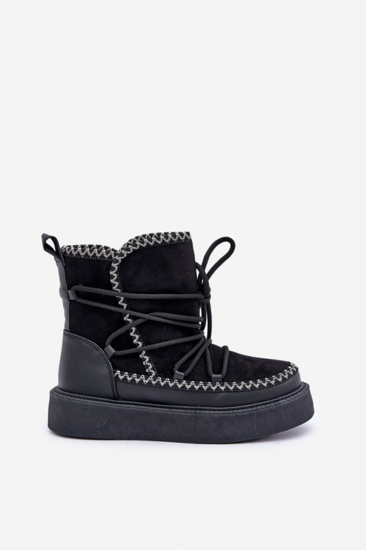 Botas de nieve con plataforma en color negro