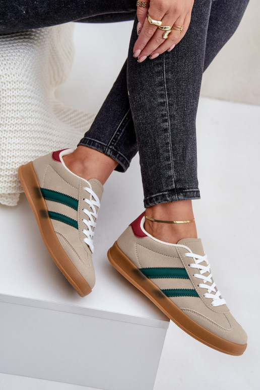 Zapatillas modelo zapatos. baja de las mujeres beige EnnorAen