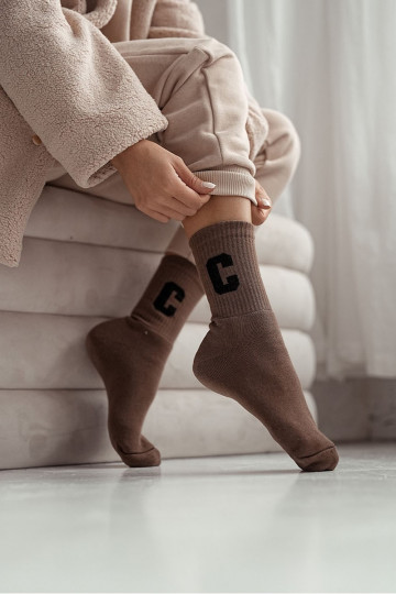 Medias de mujer en color marrón Frotte