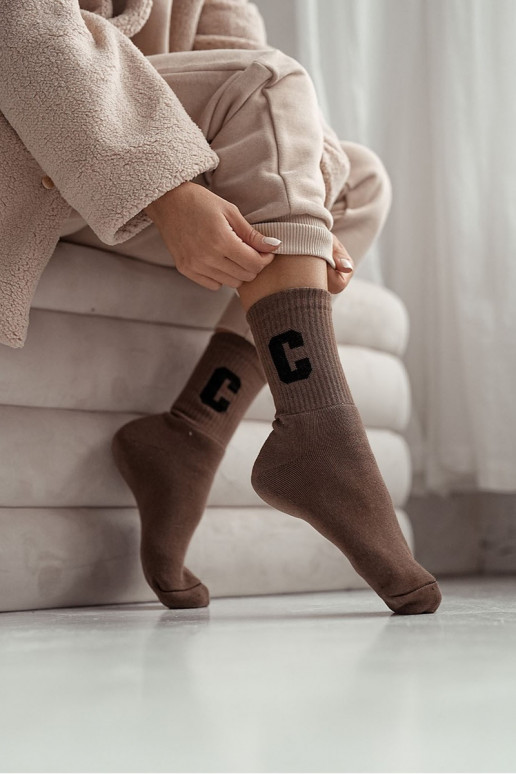 Medias de mujer en color marrón Frotte