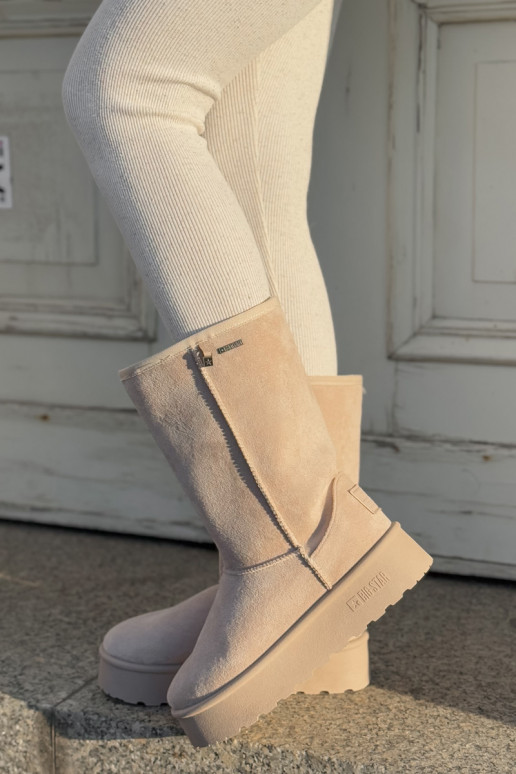 Alto Botas de nieve con una plataforma Big Star OO274894 color marfil Alto Botas de nieve con una plataforma Big Star OO274894 color marfil