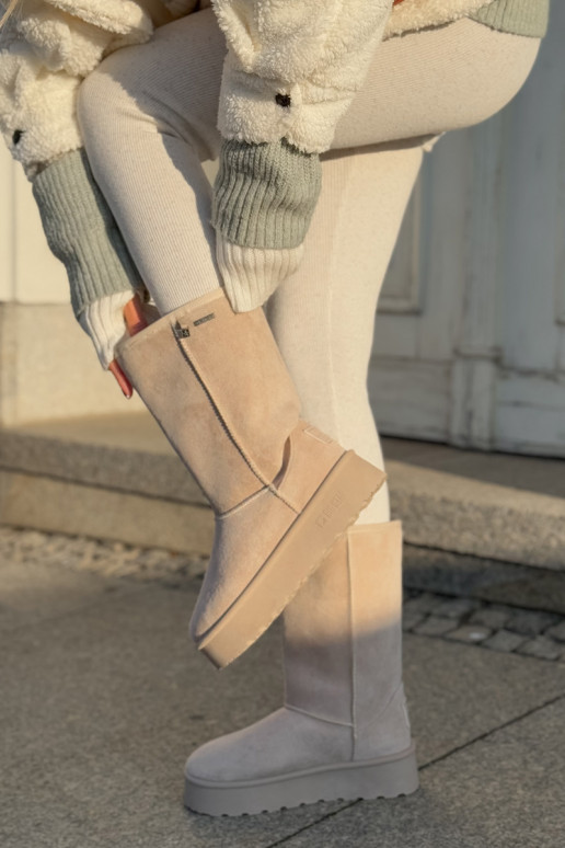 Alto Botas de nieve con una plataforma Big Star OO274894 color marfil Alto Botas de nieve con una plataforma Big Star OO274894 color marfil