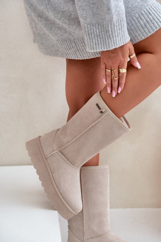 Alto Botas de nieve con una plataforma Big Star OO274894 color marfil Alto Botas de nieve con una plataforma Big Star OO274894 color marfil