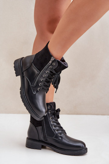 calentamiento Botas con tacones anchos Eko Piel de color negro Activadooise