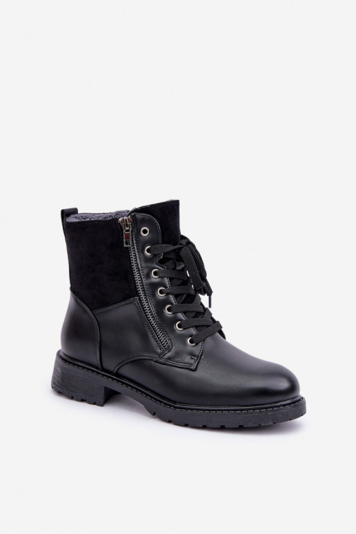 calentamiento Botas con tacones anchos Eko Piel de color negro Activadooise