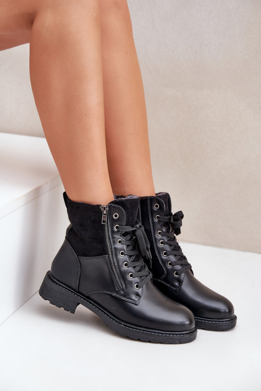 calentamiento Botas con tacones anchos Eko Piel de color negro Activadooise