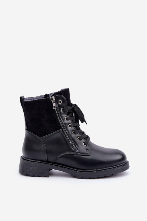 calentamiento Botas con tacones anchos Eko Piel de color negro Activadooise